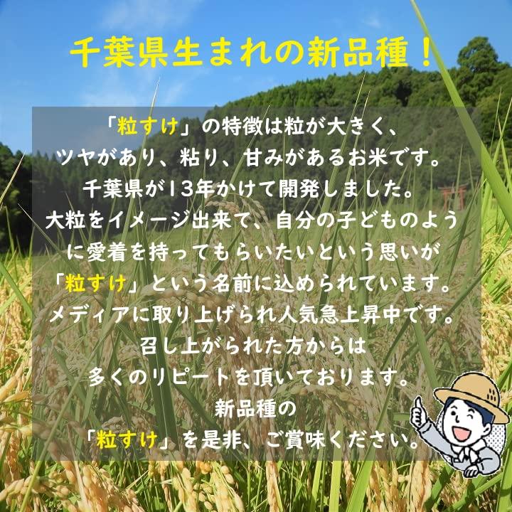 新米  千葉県産 白米 粒すけ 10kg 令和5年産 (5kg×2) ※すべての出品を見るからご購入いただけます