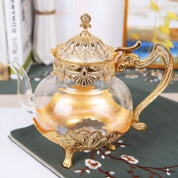 茶壺手工小茶壺家用酒壺玻璃金屬壺家用咖啡壺涼水壺酒工藝品酒具