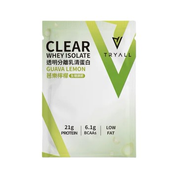 (預購) TRYALL 台灣第一高蛋白品牌 機 能透明分離乳清-芭樂檸檬 25g (TRY016)