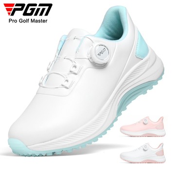 PGM 高爾夫球鞋夏季女鞋防水旋鈕女款運動鞋子防滑緩震輕量固定釘 XZ385