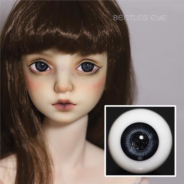 【Beetles】BJD 娃用手工玻璃眼珠 晶耀閃瞳 星光黑 R-26