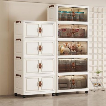 跨境可折疊收納柜免組裝整理柜客廳臥室衣物雜物儲物柜玩具置物架