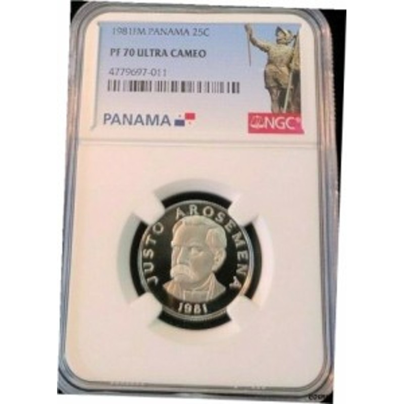 品質保証書付】 アンティークコイン NGC PCGS 1981 PANAMA 25