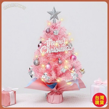 【聖誕裝飾】迷你聖誕樹 45cm 60cm 粉色桌面擺件 聖誕節裝飾品 聖誕樹套餐 裝飾品 聖誕樹 粉色聖誕樹