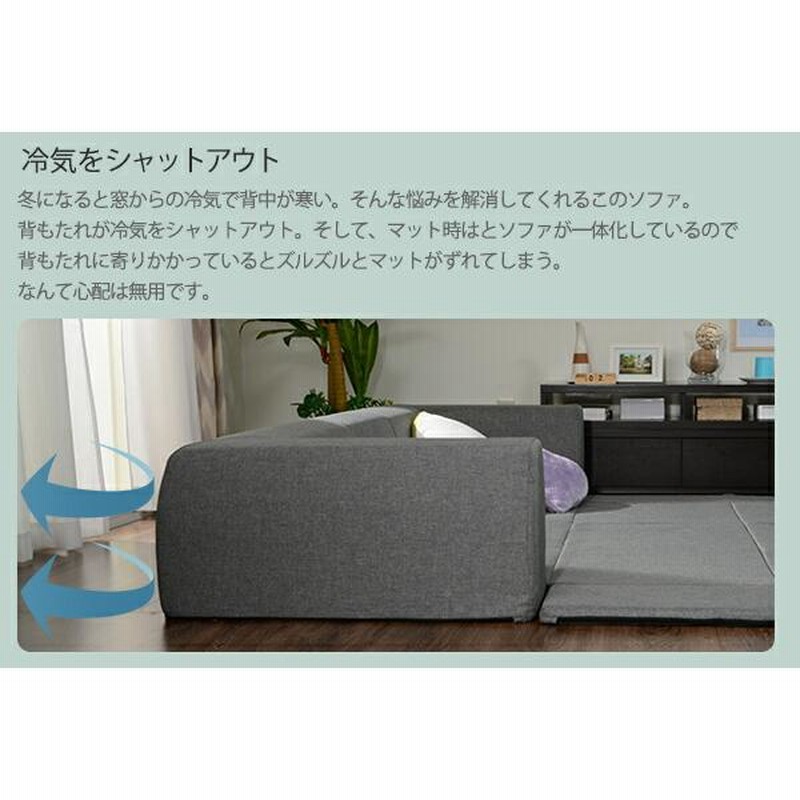 JOUIR(ジュイール)カバーリングフロアマット付きソファ 3人 JOUIR(ジュイール)カバーリングフロアマット付きソファ 3人