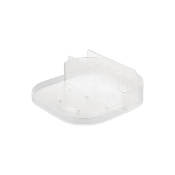 日本【YAMAZAKI】tower冰箱旋轉置物盤(白)