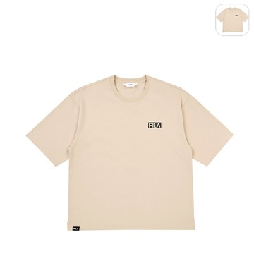 【FILA】男性 短袖 圓領T恤-奶茶 1TEY-5803-BG
