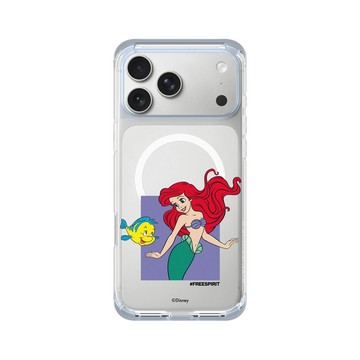 iPhone 17 Pro Max ClearX (MagSafe 兼容) 冰透藍 - 迪士尼-公主系列 Disney Princess - 公主專屬系列-小美人魚 愛麗兒