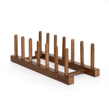 Goodsdeco 6格木製盤架 34.5x13.5x10.5cm  胡桃木色  1個