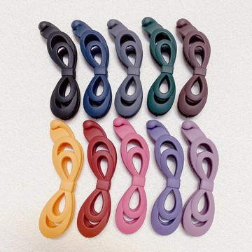 🌟台灣現貨🌟 韓國帶齒磨砂香蕉夾 鏤空領結香蕉夾 霧面蘭迪色馬尾夾 盤髮後腦勺豎夾 時尚簡約髮夾【臻飾美精品】