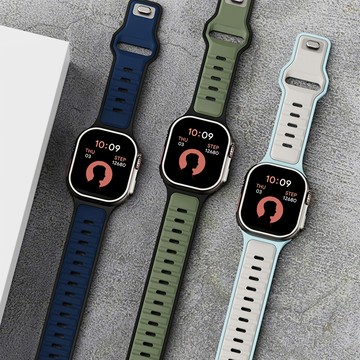 運動矽膠錶帶兼容 Apple Watch Ultra 3 2 1 49mm 系列 46mm 9 8 7 6 SE 45m