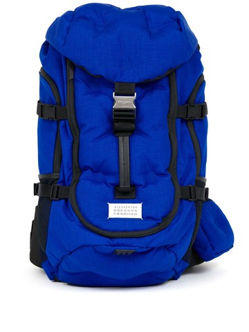 Maison Margiela - large Glam Slam backpack - unisex - Polyester/Calf Leather/Fabric - One Size - Blue