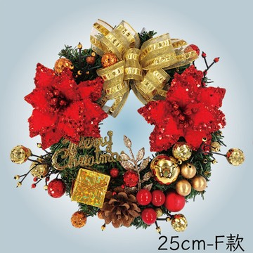 25CM聖誕花圈 32803-F