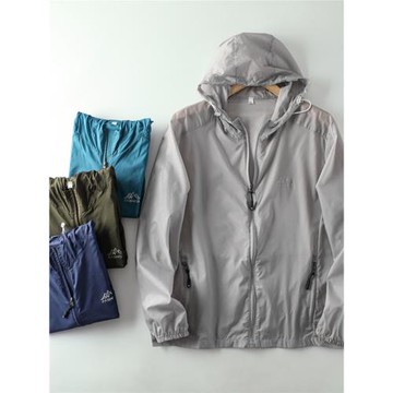 撿漏福利！戶外防曬！超薄速干透氣！夏季男士運動連帽皮膚衣外套