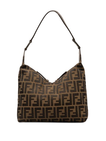 Fendi Pre-Owned - 2000-2010 Zucca shoulder bag - women - Canvas/Calf Leather - One Size - Brown