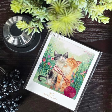 擦拭布/拭鏡布/眼鏡布/超細纖維/插畫/小禮物/小情人貓款/ cat