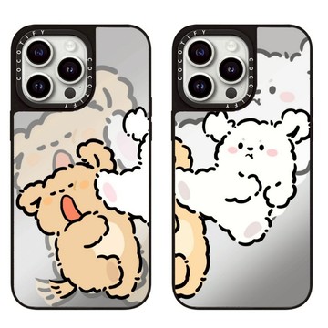 線條小狗手機殼 情侶手機殼 iPhone17Promax手機殼 蘋果15Pro防摔殼i14保護殼i13硬殼i12