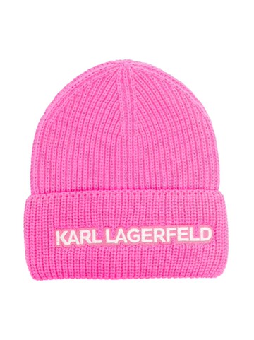 Karl Lagerfeld Kids - embroidered logo beanie - kids - Acrylic - 4 - Pink