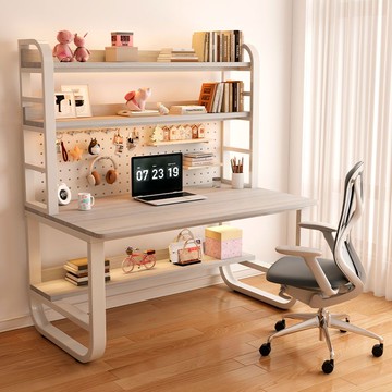 工廠直銷 可批發 書桌 洞洞板書桌 電腦桌 辦公桌 書架桌 學習桌 網紅洞洞板書桌學習桌電腦桌家用書架一體桌簡約桌子臥室女生ins免運 特惠/開立發票 S1112