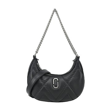 MARC JACOBS THE QUILTED羊皮絎縫鍊條肩背/斜背兩用包-黑