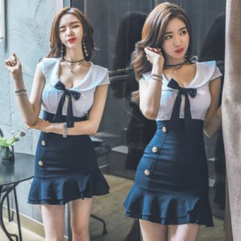 韓国 ワンピース ミニ丈 オルチャン ミニ ワンピース セクシー ワンピース ミニ タイト セクシー パーティー 代 30代 40代 セーラー風 通販 Lineポイント最大1 0 Get Lineショッピング