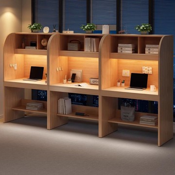 免運/速發 公司貨 開立發票 自習室學習桌隔斷桌椅封閉式上岸桌子考研大學生自習桌書桌 支持安裝 快速出貨