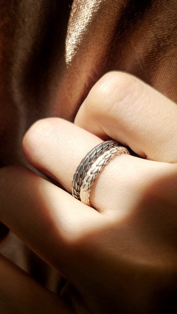 霸氣型格 黑化龍鱗純銀戒