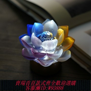 {臺灣公司貨 可打統編}新款琉璃led七彩蓮花燈充電佛臺前插電長明燈家用佛供燈菩薩觀音