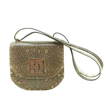 二手品 Hermes Mosaique 馬賽克蜥蜴皮斜背包