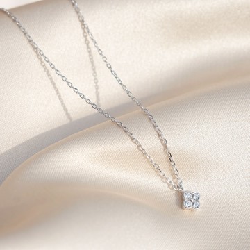 【Isha Jewelry】小四葉草純銀項鍊 輕珠寶項鍊 幸運 祝福項鍊 禮物
