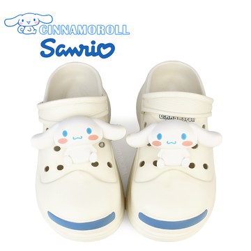 【HELLO KITTY】CINNAMOROLL 大耳狗 女 洞洞鞋 雨鞋 穆勒鞋 布希鞋 涼拖鞋 兩穿 防水 輕量 厚底N-25013