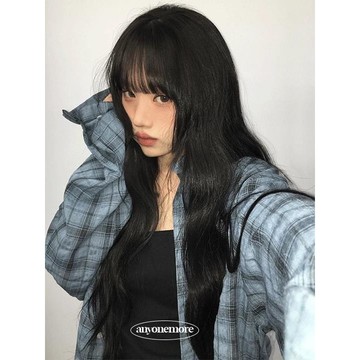 Codibook｜韓國 anyonemore 木質風格格紋寬鬆長袖襯衫［預購］襯衫 女裝