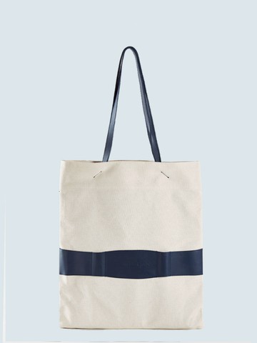 Classic Signature Canvas Bag (Navy)
