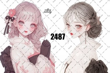 original sticker no.2487 人物貼紙 原創貼紙 原創人物貼紙 裝飾貼紙 cotton melody