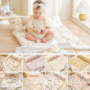 韓國 Formongde - 高級純棉雙面用5cm厚墊睡袋-餅乾小熊