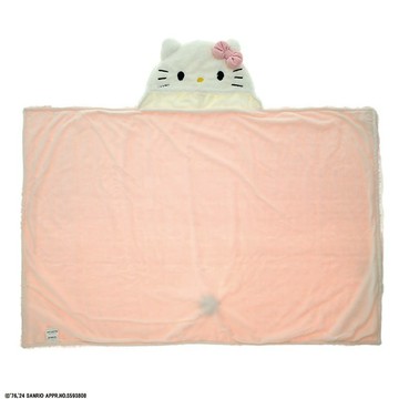 Hello Kitty連帽毛毯