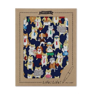 自填式日誌禮盒 A6(橫線/1日1頁)-紫汪