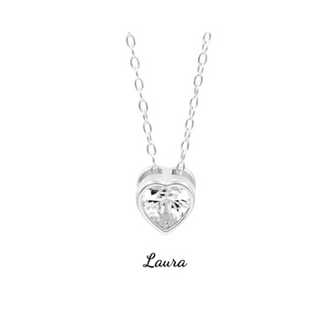 -laura 蘿菈精品- s925 純銀項鍊 百搭頸錬-愛心