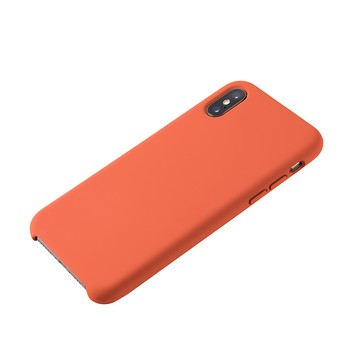iPhone Xs Max 殼 【液態矽膠殼】iPhone XS Max 手機殼 iXS Max 保護殼 矽膠 軟殼 (杏橘)