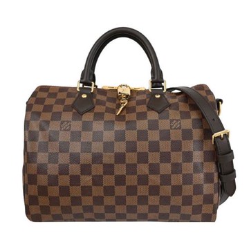 Louis Vuitton LV N40590 Speedy Bandoulière 棋盤格紋兩用波士頓包-附鎖組