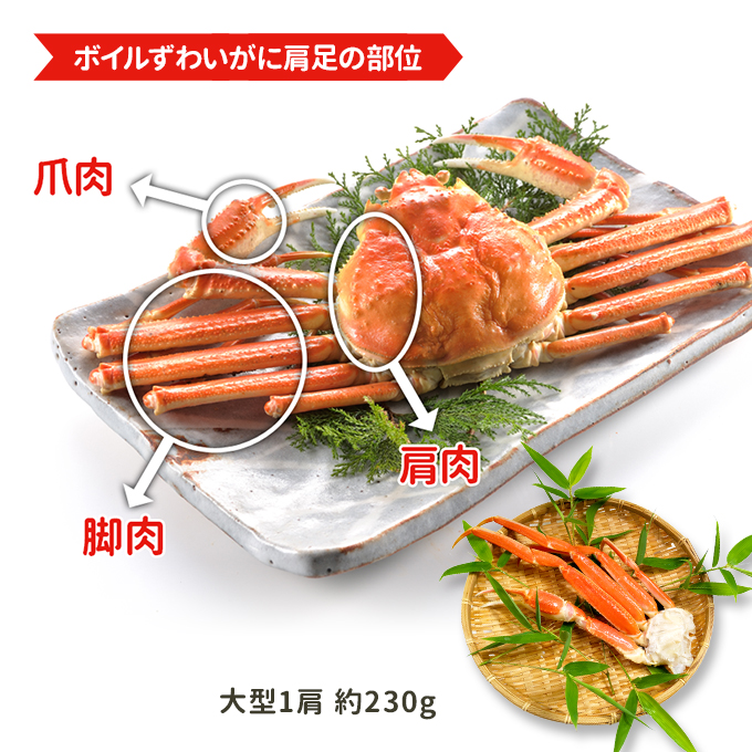 ボイルずわいがに肩足3kg（1.5kg×2）送料無料 お取り寄せグルメ 海鮮 ギフト