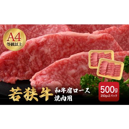 ふるさと納税 若狭牛 和牛肩ロース焼肉用 計500g（250g × 2パック）福井県産 肩ロースA4等級 以上を厳選！【牛肉 黒毛和牛 黒毛 和牛 冷凍 .. 福井県越前町