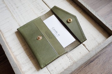 快速出貨丨信封名片夾皮革材料禮盒 含教學影片丨情人節禮物