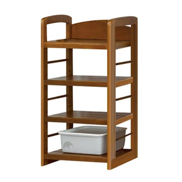 文創集 卡西爾2.1尺實木開放四格書櫃-64x29x95cm免組