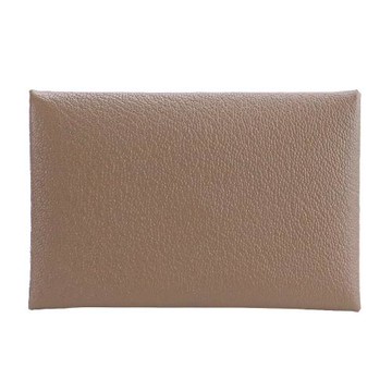 Hermes 愛馬仕 Calvi 邁索爾山羊皮卡夾(18大象灰)