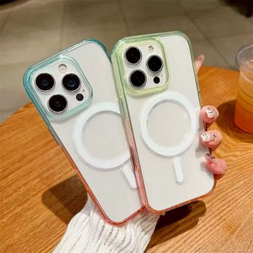 透明漸變 MagSafe磁吸 亞克力 13mini手機殼iPhone11 12 13 14 15 16 17promax