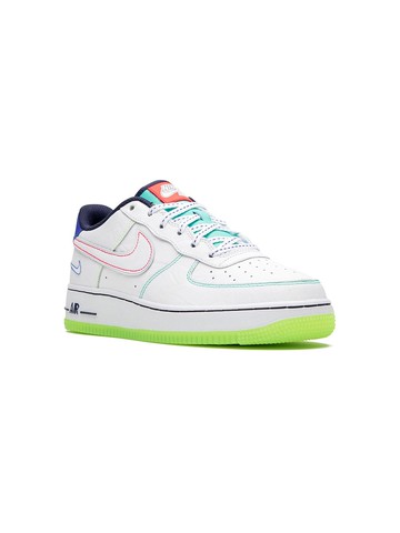 Nike Kids - Air Force 1 sneakers - kids - Leather/Polyester/Rubber - 7Y - White