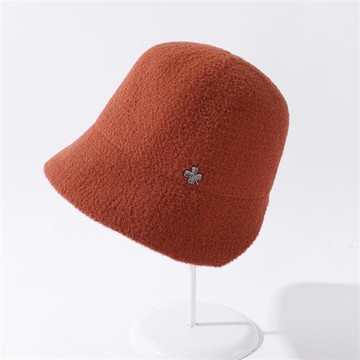 【米蘭精品】毛帽漁夫帽-優雅輕奢後開叉貂絨百搭女帽子5色74ig23