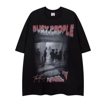 重磅純棉落肩t恤 男女生短袖 寬鬆大尺碼T恤 oversize上衣潮牌美式短t 日韓係t恤衣服五分袖 男T（JM338）