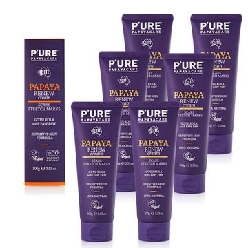 【澳洲 Pure Papayacare】木瓜無痕滋養霜(6入組 100g / 條)